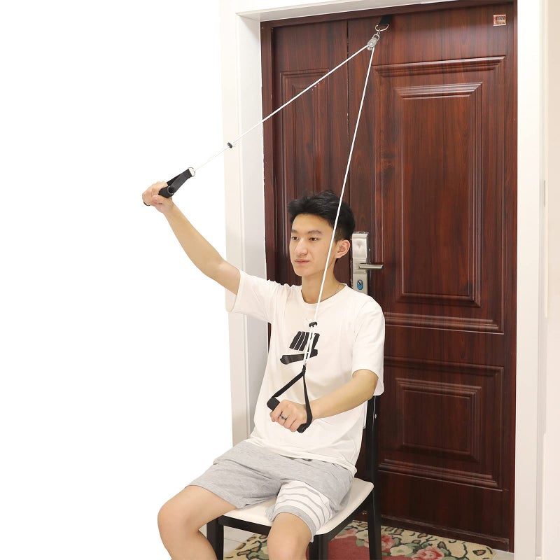 Shoulder Pulley Over The Door Pulley System for Shoulder Rehab Shoulder Exercise Pulley for Physical Therapy Assisting Rotator Cuff Recovery Increase Flexibility Stretching Range of Motion